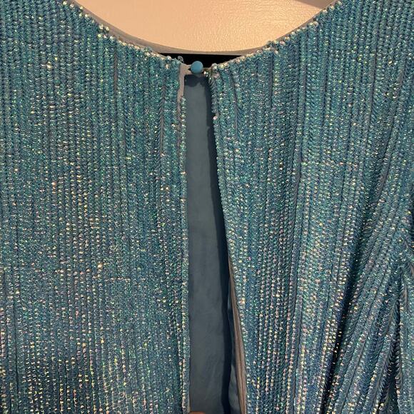 Retrofête Scoop Neck Mini Dress Blue XS - Picture 7 of 9